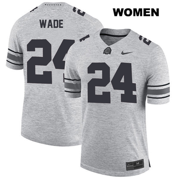 Ohio State Buckeyes Women's Shaun Wade #24 Gray Authentic Nike College NCAA Stitched Football Jersey FL19O24UW